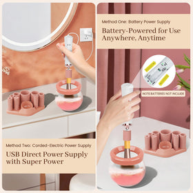 USB and battery power options for cordless, travel-ready use with Ricris