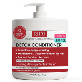 Rida Detox Conditioner bottle showing deep cleansing for damaged hair.
