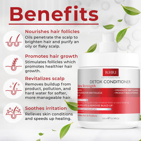 Rida Detox Conditioner massaged into scalp for refreshment.
