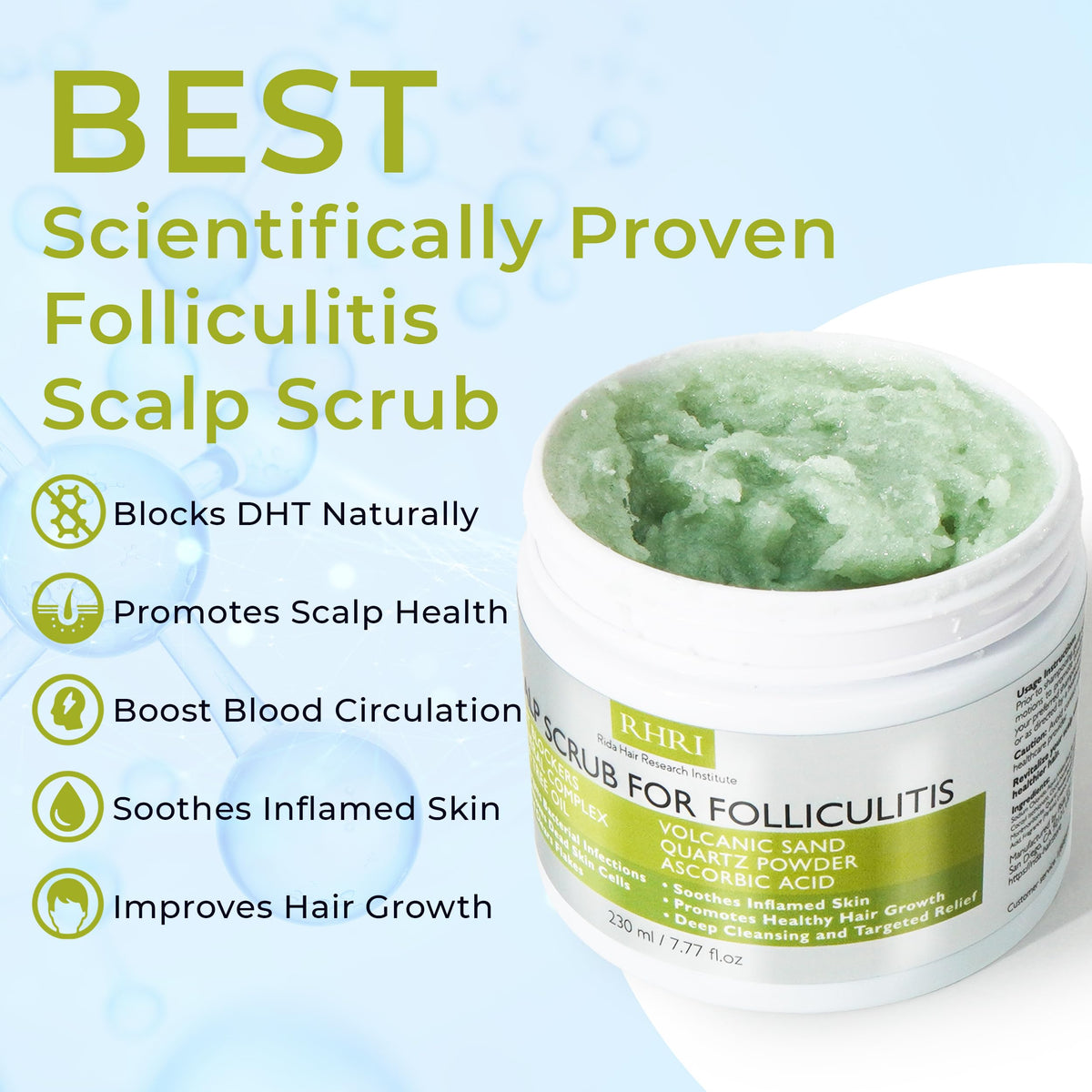 Rida volcanic sand texture highlights deep cleansing
