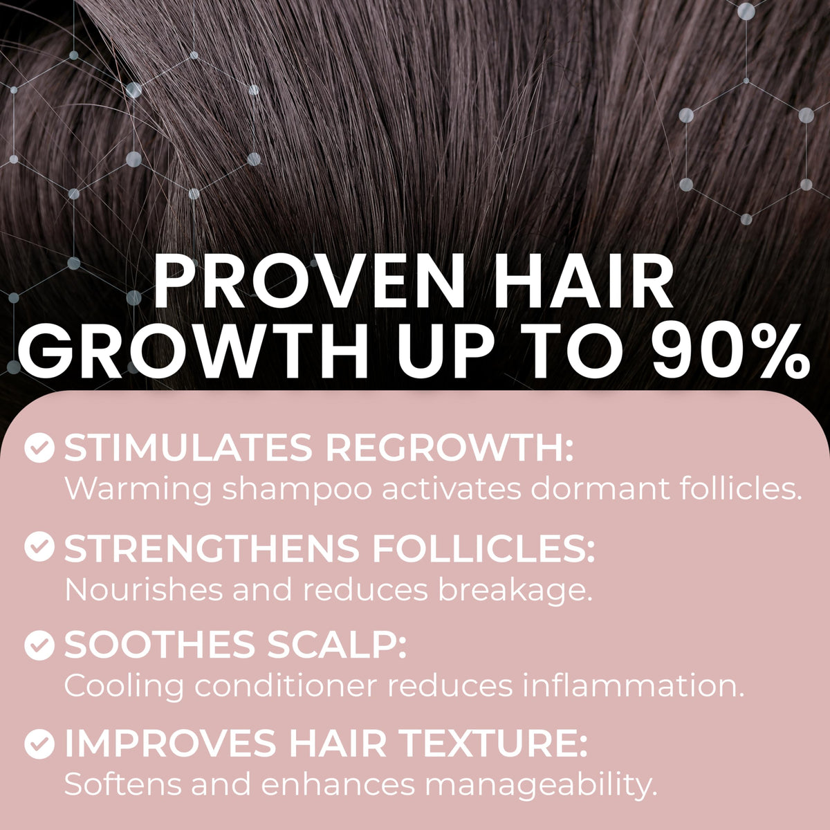 Rida Hair label closeup highlights ingredients and brand credibility.