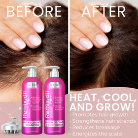 Rida Hair salon-size packaging conveys value for home use.