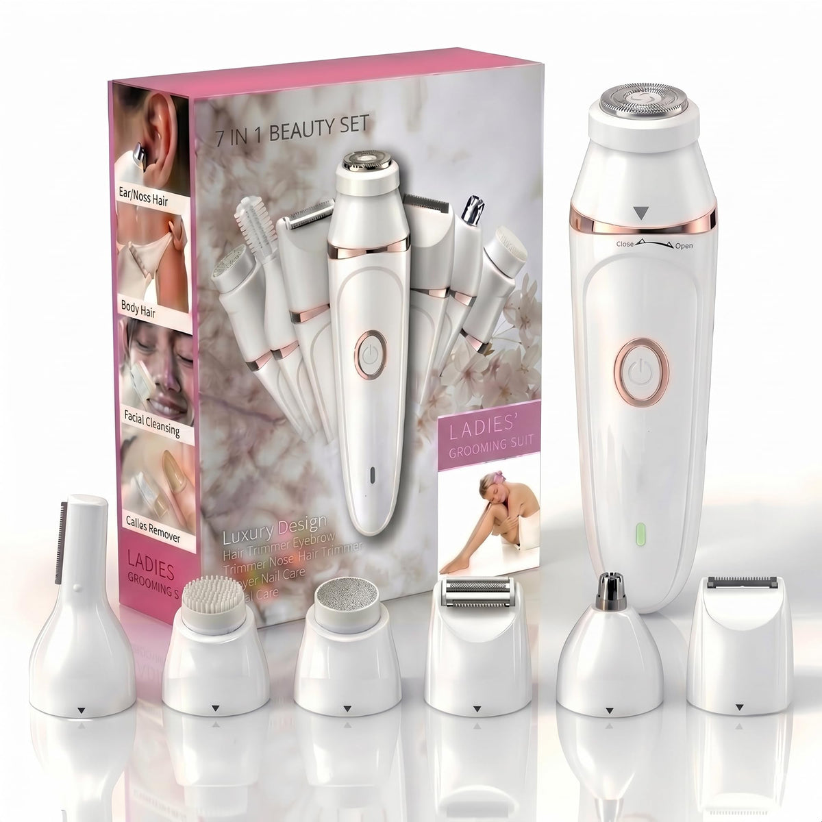 Ridanstian 7-in-1 body shaver for precise hair removal on torso and limbs