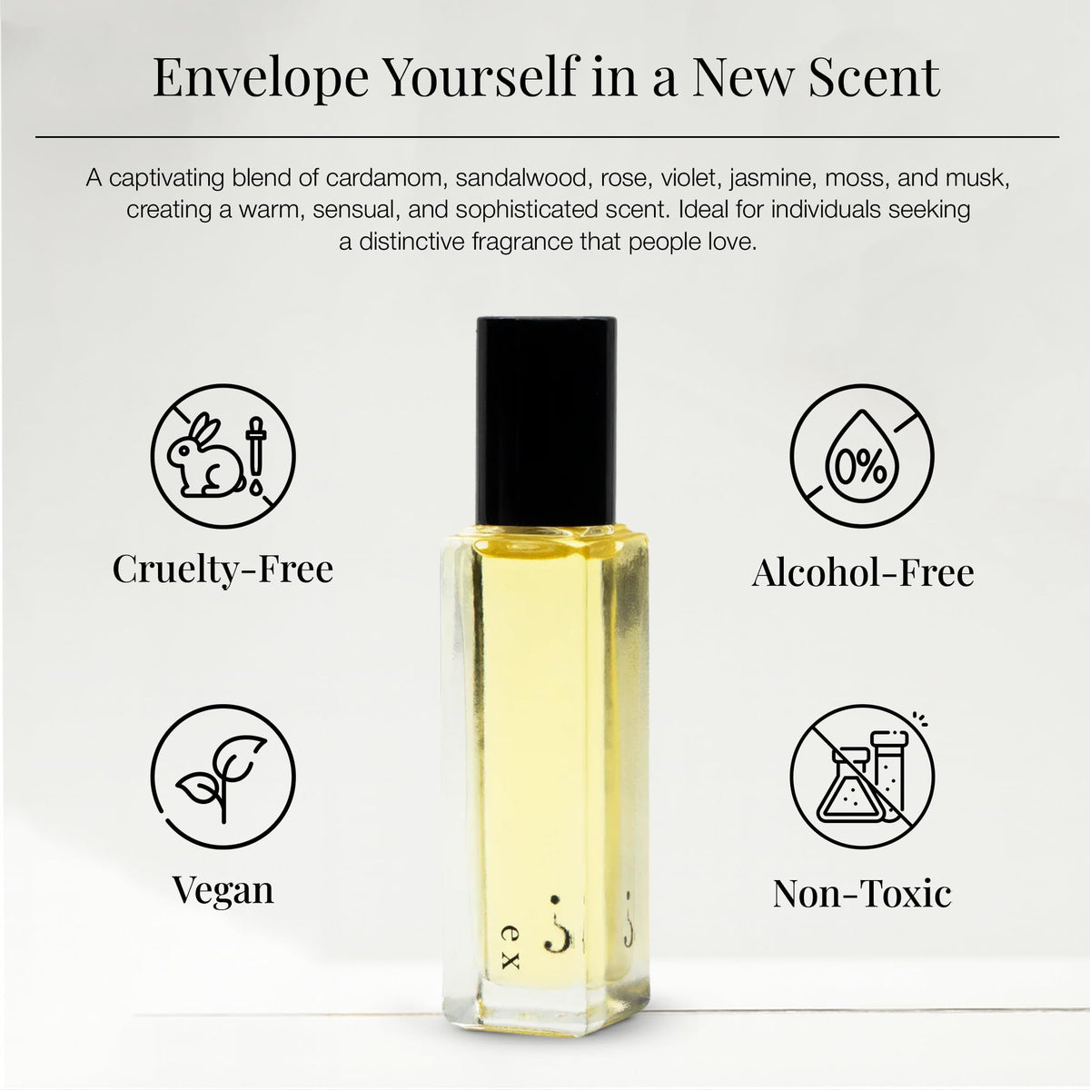 Riddle Ex Roll-On Perfume application at pulse points for lasting scent