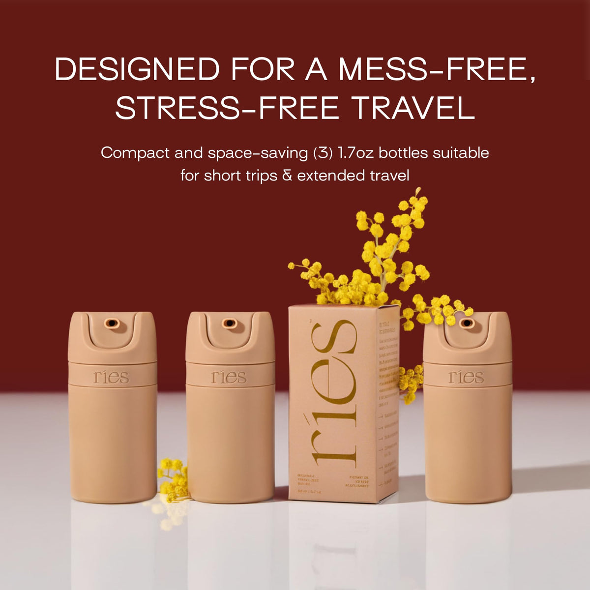 RIES dishwasher-safe bottles are easy to clean after trips