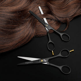 RIGELBLU complete cut and thinning set for versatile styling at home or studio.