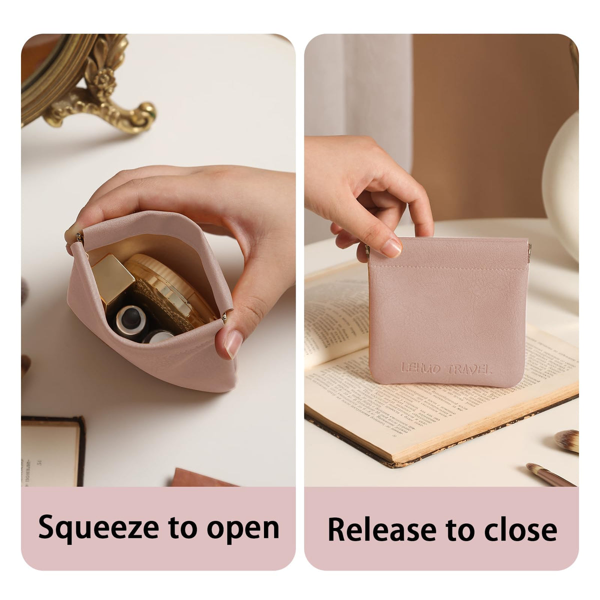 Right Away coin and lipstick pouch keeps essentials organized