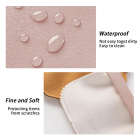 Right Away pink pouch with soft lining protecting small items