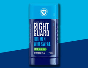 Right Guard Sport Fresh Scent Invisible Solid anti-stain detail on fabric