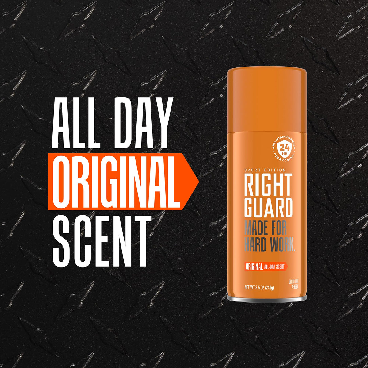 Right Guard Sport Original Scent quick-drying spray for fast application