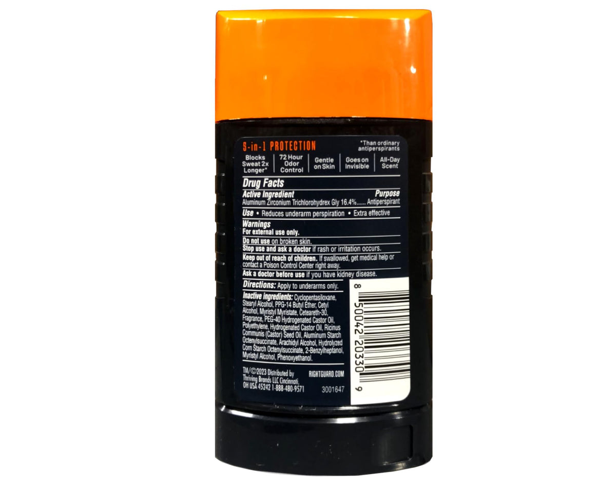 Right Guard Xtreme Defense Fresh Blast application spray demonstrates quick, even coverage