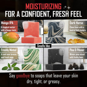 Right Wing Naturals natural scent men’s soap for refreshing cleanse and hydration.