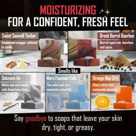 Right Wing Naturals cold-pressed soap bars for long-lasting freshness.