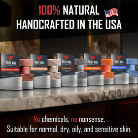 Right Wing Naturals handcrafted soap bars collection for everyday grooming.