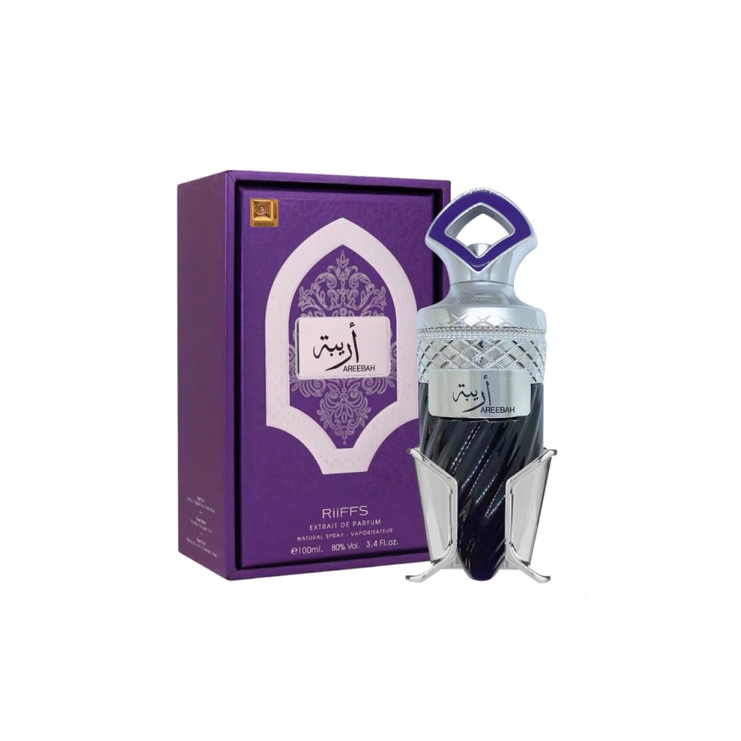 Riiffs Areebah luxury packaging closeup signals premium quality.