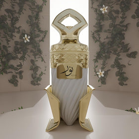 Riiffs Noor Extrait unisex fragrance setup, versatile scent for any personal style.