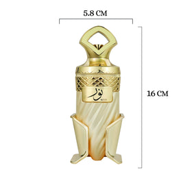 Riiffs Noor Extrait vanity display, stylish bottle enhances any dressing table.