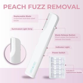RIKI LOVES RIKI dermaplaning tool handle showing ergonomic grip for controlled at-home use