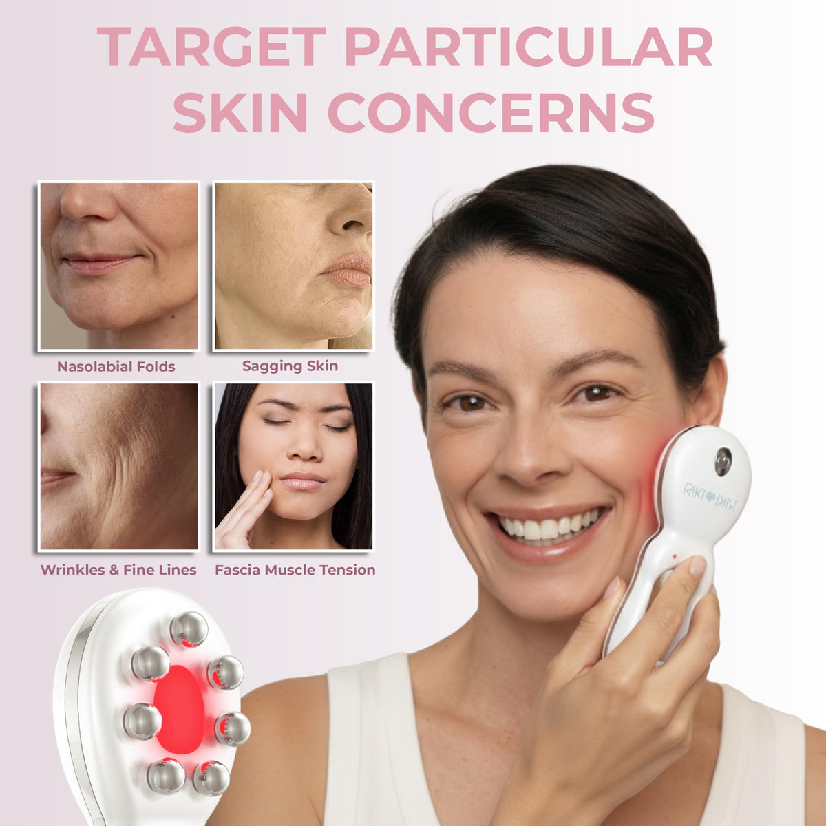 RIKI LOVES RIKI Sculptress Mini jawline contouring focus during massage
