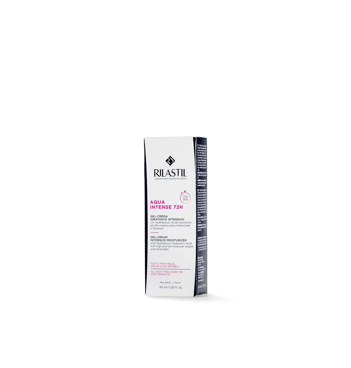 Rilastil Aqua Intense application swirl shows deep moisturization potential.