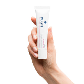 Rilastil Aqua Intense packaging box signals dermatologist-tested reliability.