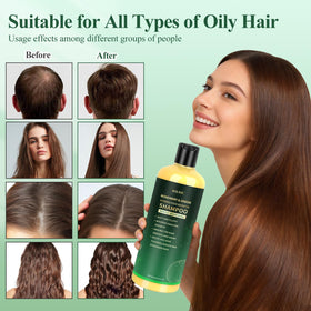 RILSIC Rosemary & Onion Shampoo with hydrolyzed keratin supports hair repair.