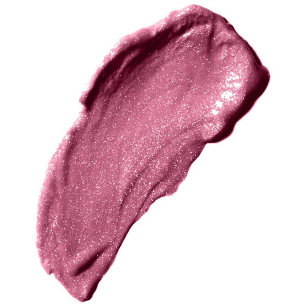 Rimmel London Amethyst Shimmer lipstick 3-pack swatches showing color payoff and shimmer