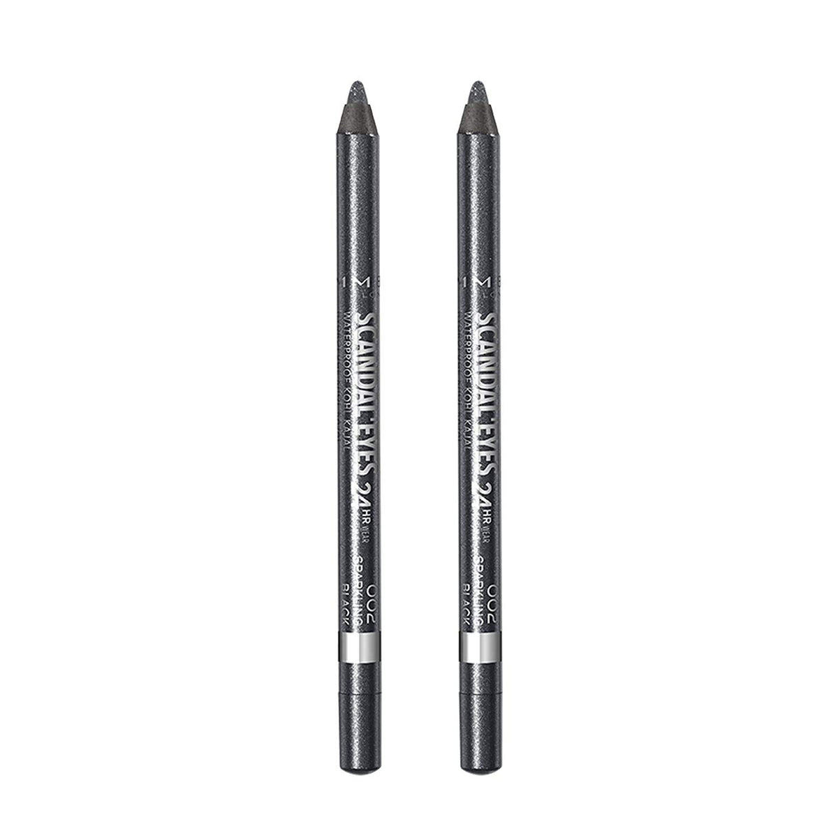 Rimmel Scandaleyes waterproof kajal eyeliner in Sparkling Black offers long-lasting definition