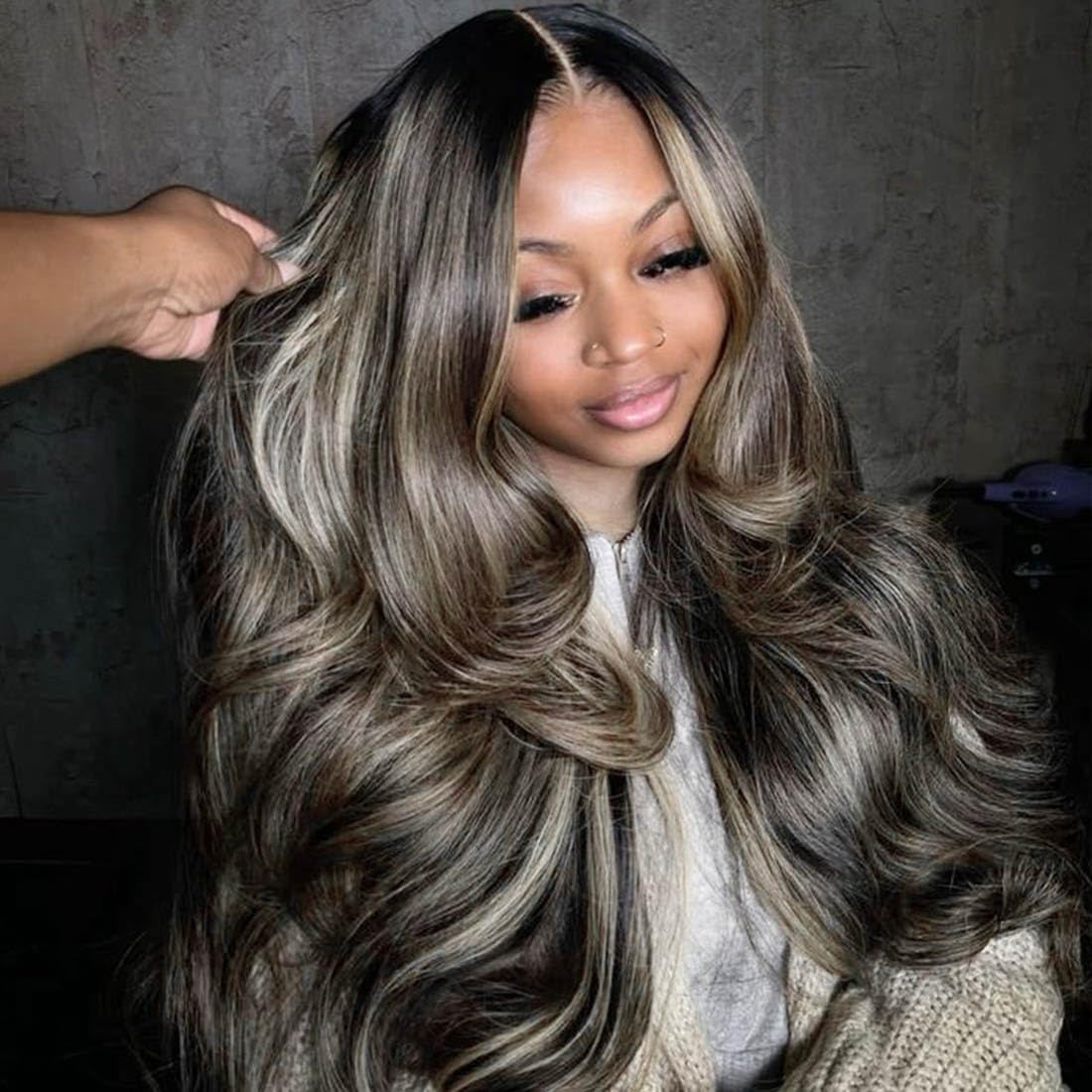 Rina Upgrade lace front close-up showing pre-plucked hairline and HD lace blend