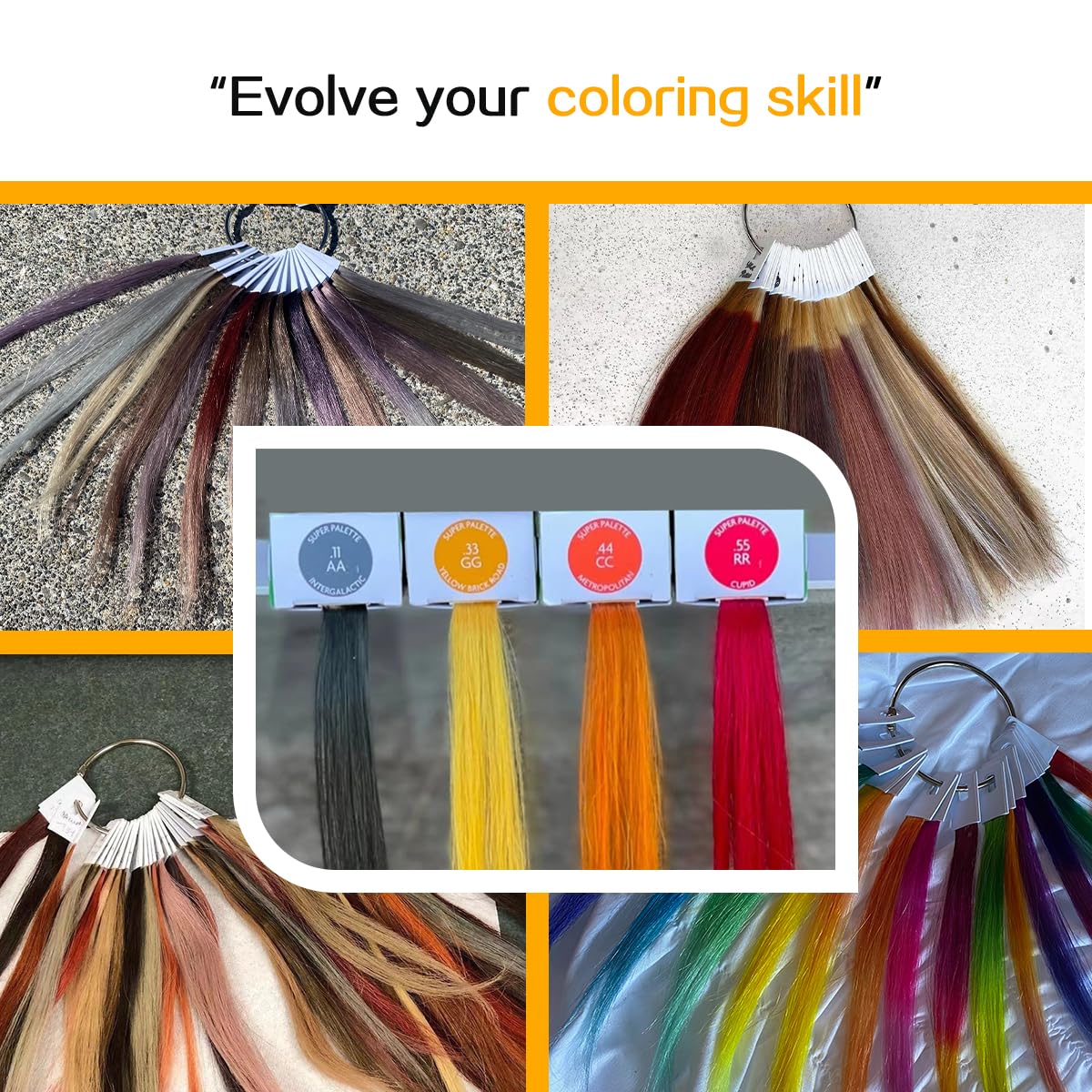 RINBOOOL Blonde tone 10 sample kit for education and salon practice.