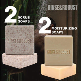 Rinse & Robust lemon cedar bar with fresh outdoorsy scent