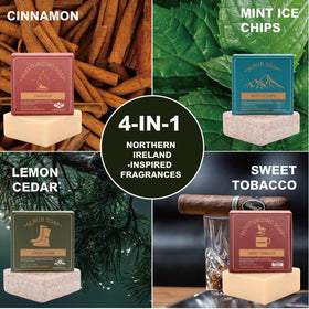 Rinse & Robust tobacco bar with rugged, earthy aroma