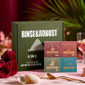 Rinse & Robust walnut exfoliating bar for a thorough scrub