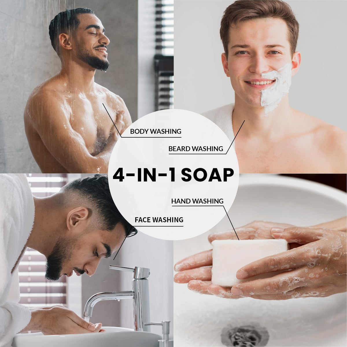 Rinse & Robust moisturizing blend bar leaves skin soft and hydrated.