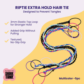 Rip Tie extra-hold-24 hair tie close-up, secure during workouts.