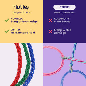 Rip Tie Extra Long 34-inch hair tie ideal for braids and up-dos.