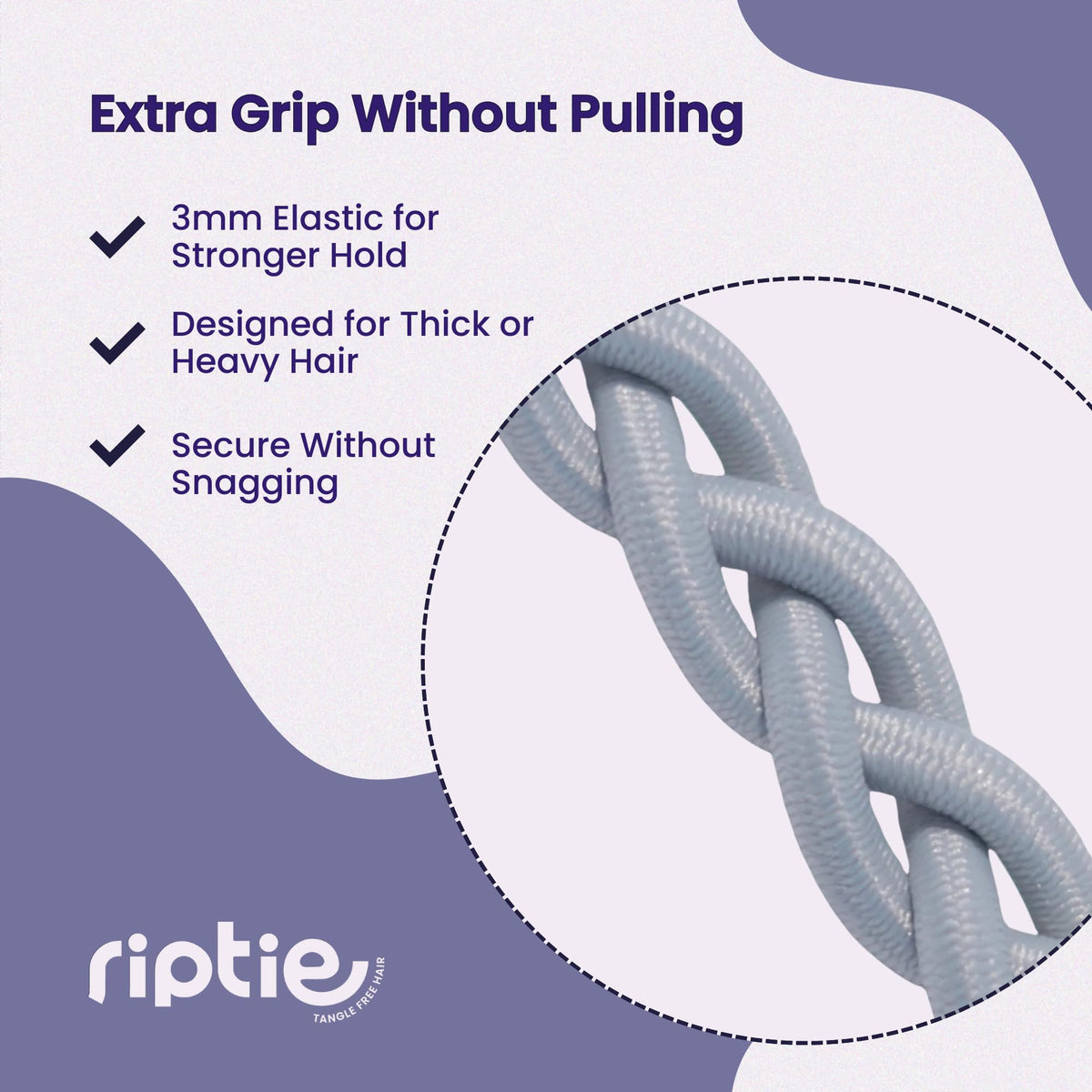 Rip Tie extra-long voluminous 34in enables dramatic updos and braids