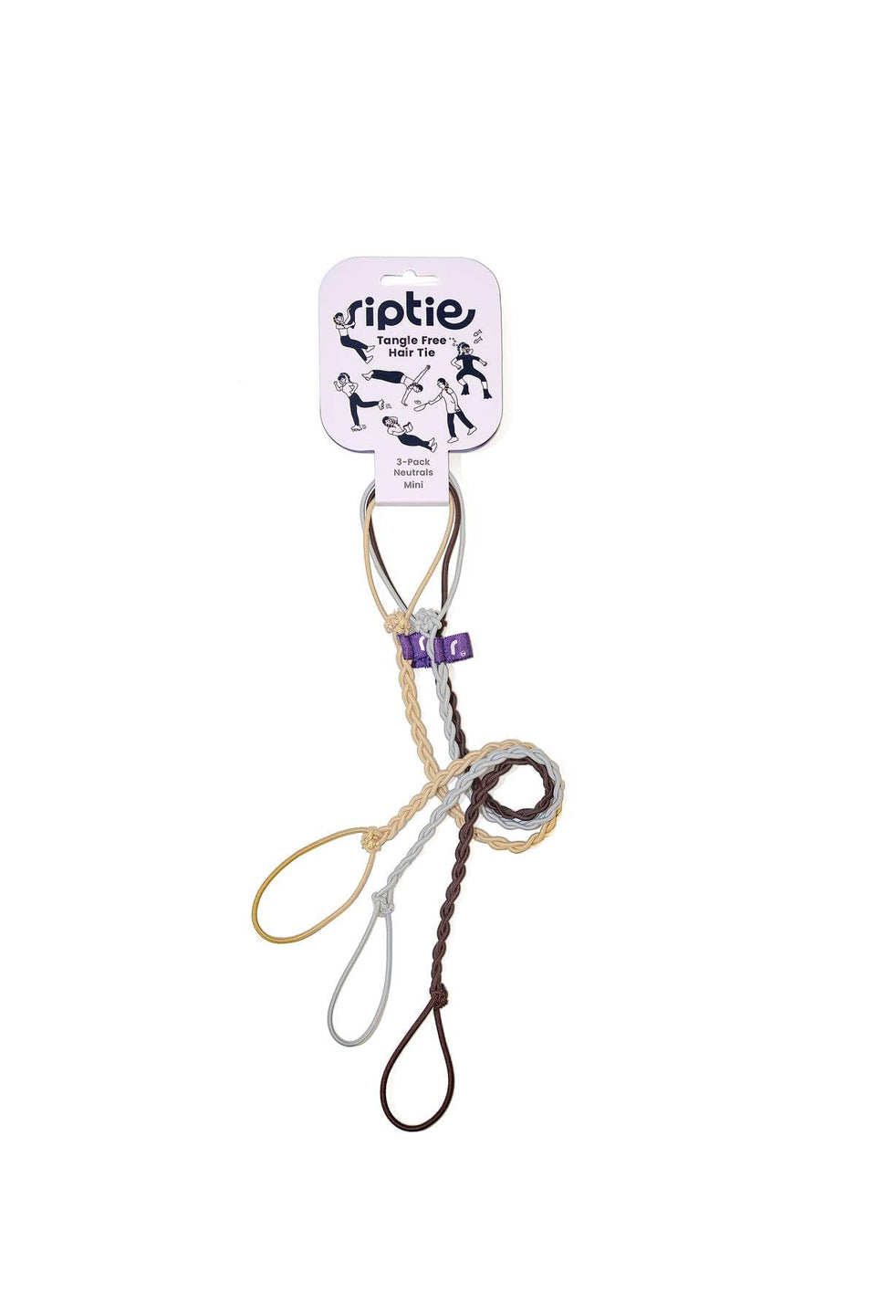 Rip Tie mini regular tangle-free hair tie securing a neat ponytail.
