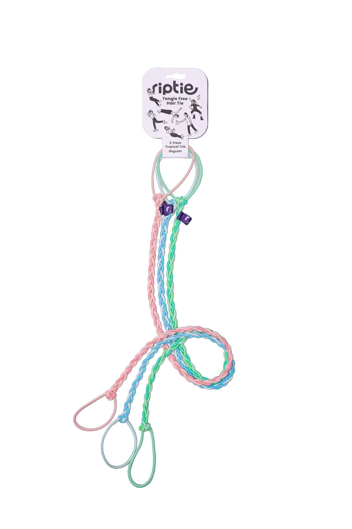 Rip Tie regular soft tangle-free hair tie in ponytail for everyday comfort.