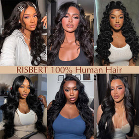 RISBERT HD transparent Swiss lace detail blending with skin for invisibility