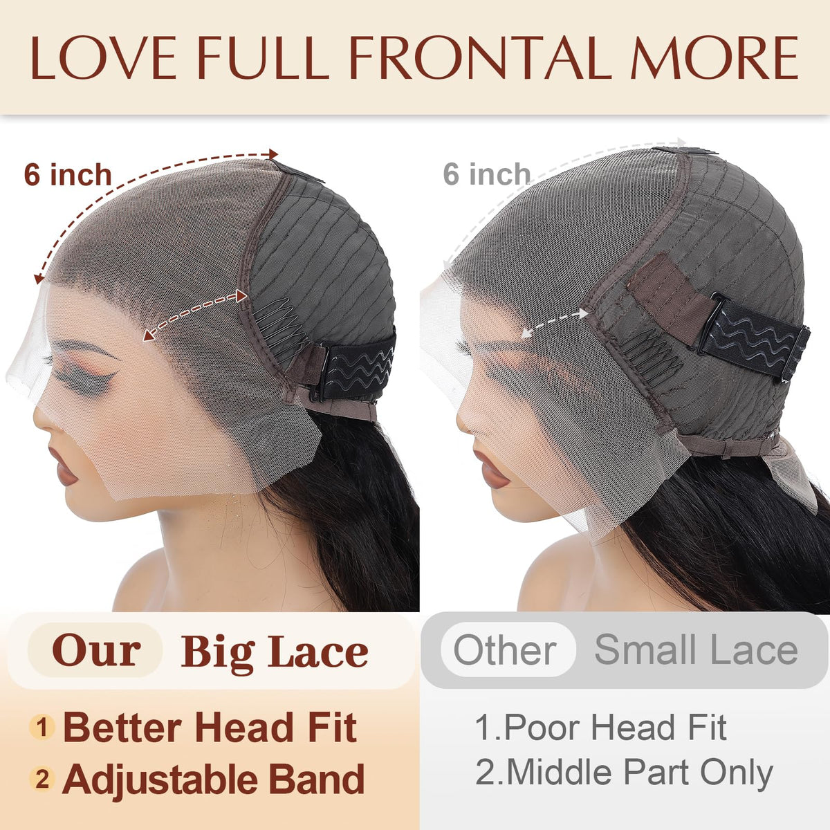 RISBERT adjustable wig cap with straps and four combs for secure fit