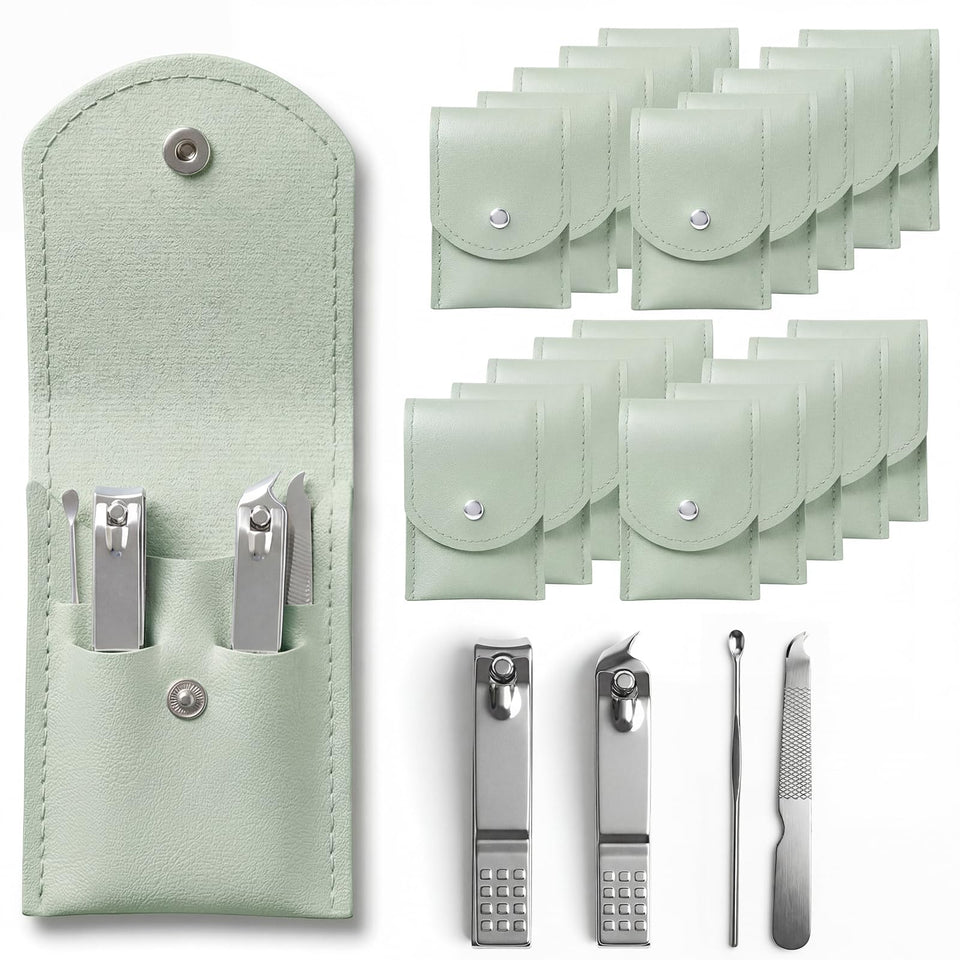 RISESAILS 20-piece nail care kit shown as a complete bundle for home grooming.