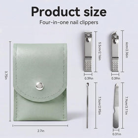 RISESAILS professional stainless steel nail clippers showcased for precise, clean cuts.