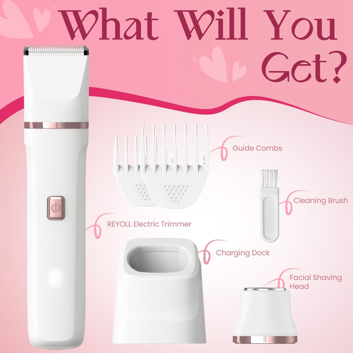 Risina ergonomic handle for comfortable daily grooming sessions.