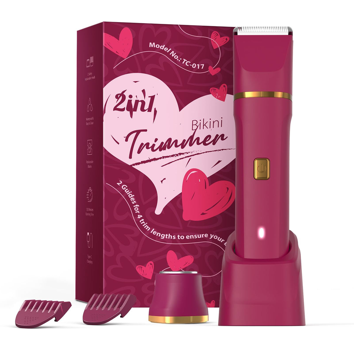 Risina electric bikini trimmer dual head for precise body shaping and grooming.