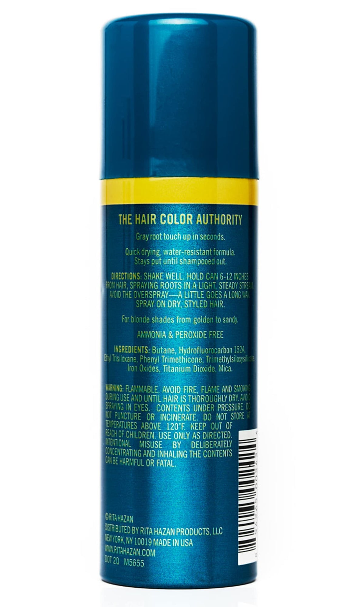 Rita Hazan Root Concealer Spray disperses evenly for seamless color