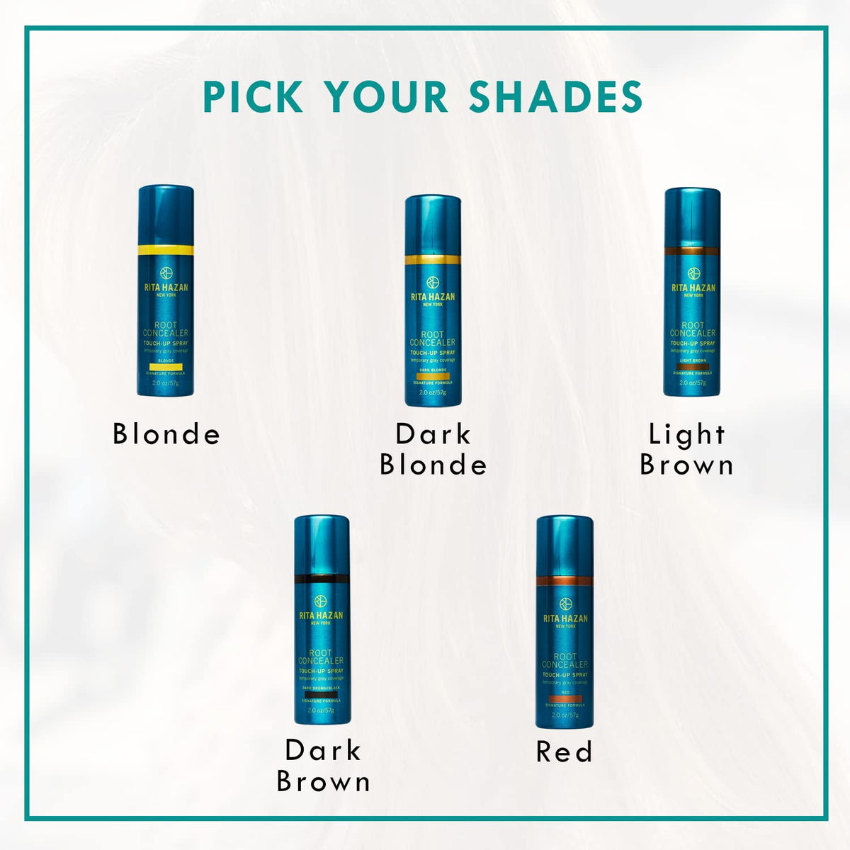 Rita Hazan Root Concealer Spray washes out easily with shampoo