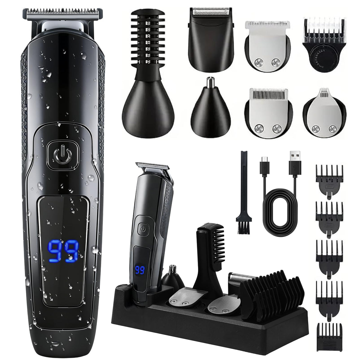 Ritarga beard trimmer with zoom wheel offering 20 length settings for precise grooming