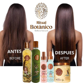 Ritual Botanico Temptation heat protector guards against frizz and UV exposure.