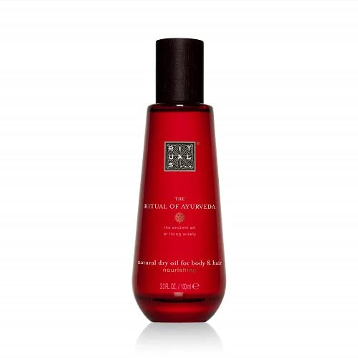 RITUALS Ayurveda Dry Oil VATA bottle offers lightweight skin nourishment.